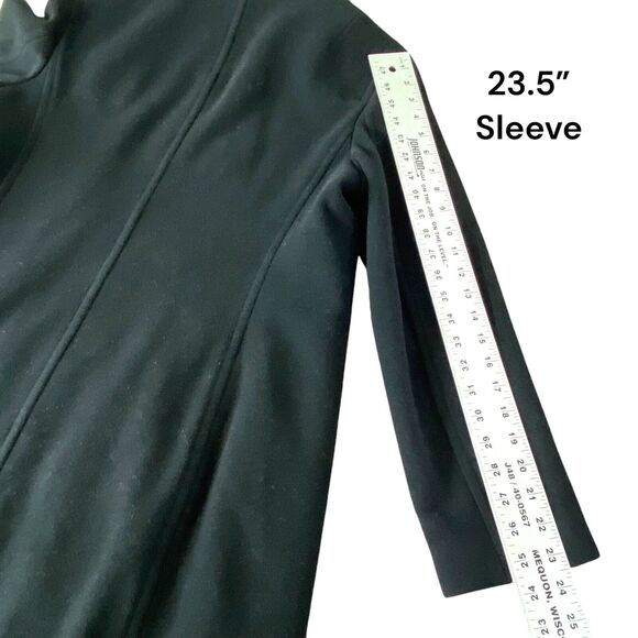 VTG J.Crew Wool Cashmere Double Button Black Coat Quilted Lining Women's Size 6 - Picture 13 of 14